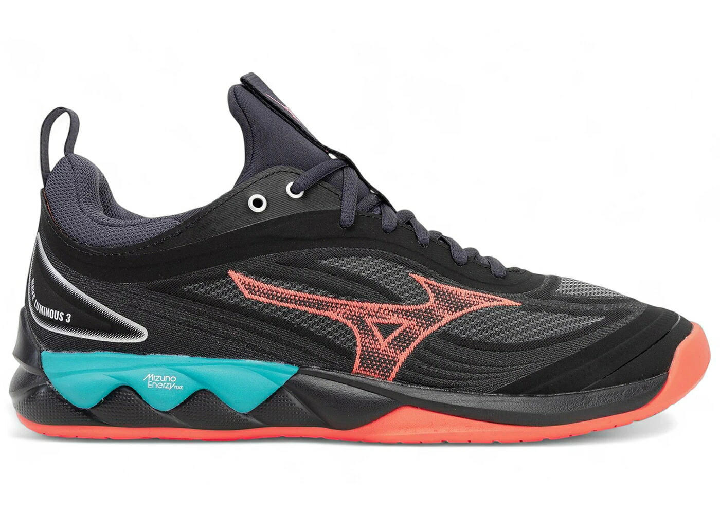 ミズノ 縮くれる ウェイブ 黒いこと 黒いこと 青碧 青碧 スニーカー メンズ MIZUNO WAVE LUMINOUS 3 BLACK NEON FLAME PEACOCK BLUE / BLACK NEON FLAME PEACOCK BLUE