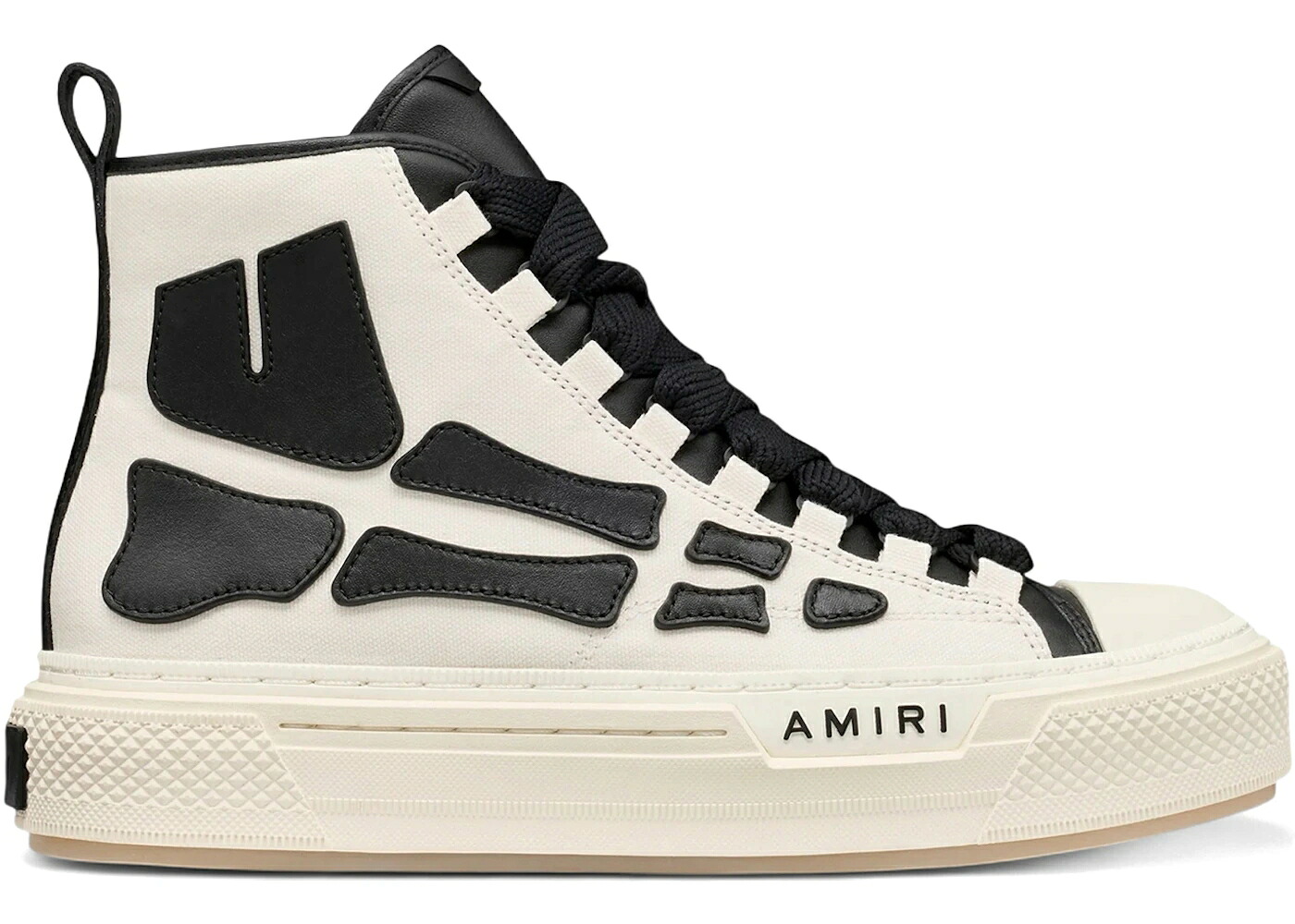 アミリ コート 白色 ホワイト 黒色 ブラック スニーカー メンズ AMIRI SKEL COURT HI WHITE BLACK / WHITE BLACK｜スニケス