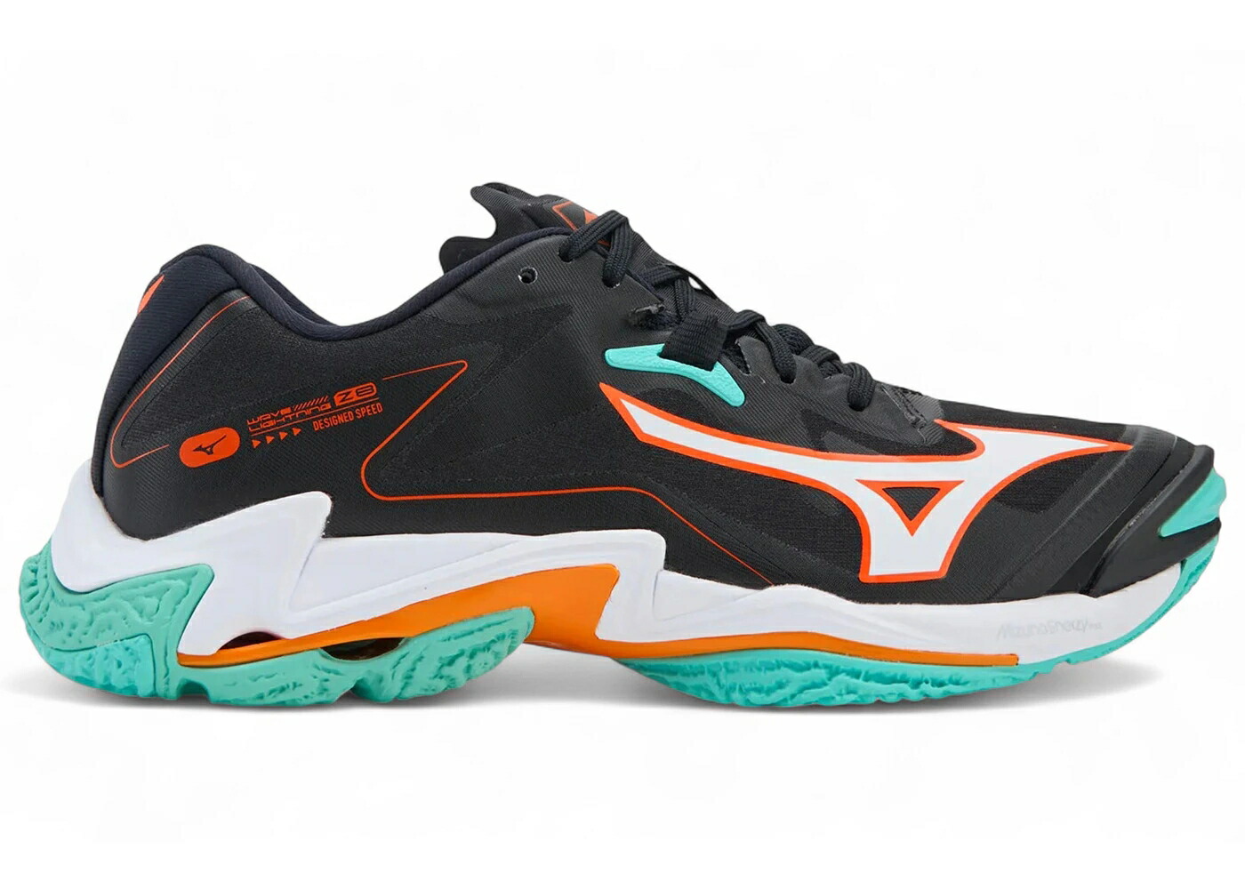 ミズノ 縮くれる ウェイブ 稲妻 黒いこと 黒いこと 緑 緑であること スニーカー メンズ MIZUNO WAVE LIGHTNING Z8 BLACK TANGELO ICE GREEN / BLACK TANGELO ICE GREEN