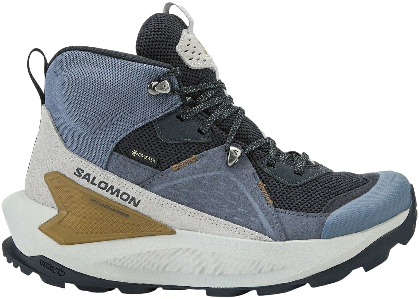 サロモン ミッド ゴアテックス 紺色 ネイビー 灰色 グレー 紫 バイオレット スニーカー メンズ SALOMON ELIXIR MID GORE-TEX DARK NAVY GRISAILLE GREY VIOLET / DARK NAVY GRISAILLE GREY VIOLET|スニケス