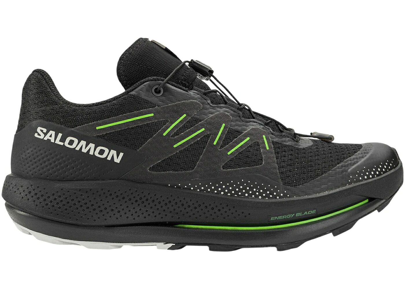 サロモン 黒色 ブラック 緑 グリーン スニーカー メンズ SALOMON PULSAR TRAIL BLACK GREEN GECKO / BLACK GREEN GECKO|スニケス