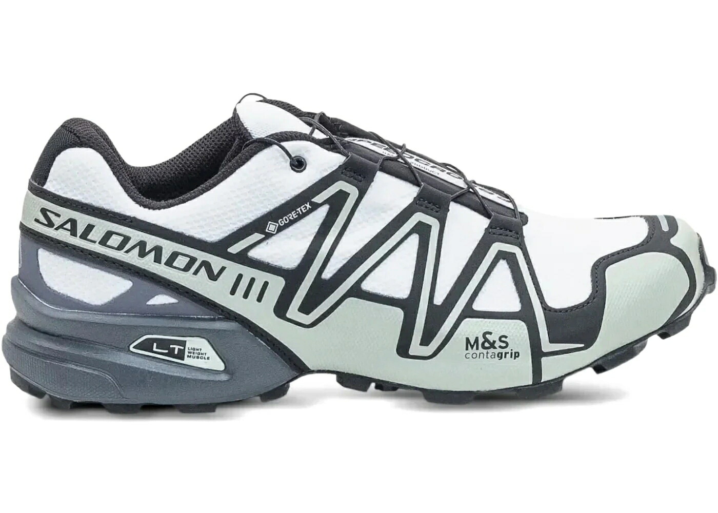 サロモン ゴアテックス 白いこと 白いこと 金属元素 スニーカー メンズ SALOMON SPEEDCROSS 3 GORE-TEX WHITE METAL TURBULENCE / WHITE METAL TURBULENCE