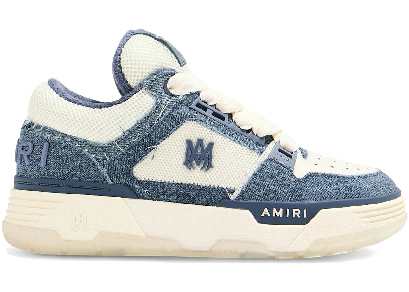 アミリ ビンテージ ヴィンテージ デニム 藍色 インディゴ スニーカー メンズ AMIRI MA-1 VINTAGE DENIM WASHED INDIGO / WASHED INDIGO｜スニケス