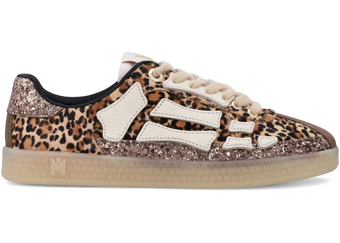 アミリ パシフィック 茶色 ブラウン ヒョウ柄 レオパード WOMEN'S スニーカー レディース AMIRI PACIFIC BONES BROWN LEOPARD GLITTER (WOMEN'S) /|スニケス