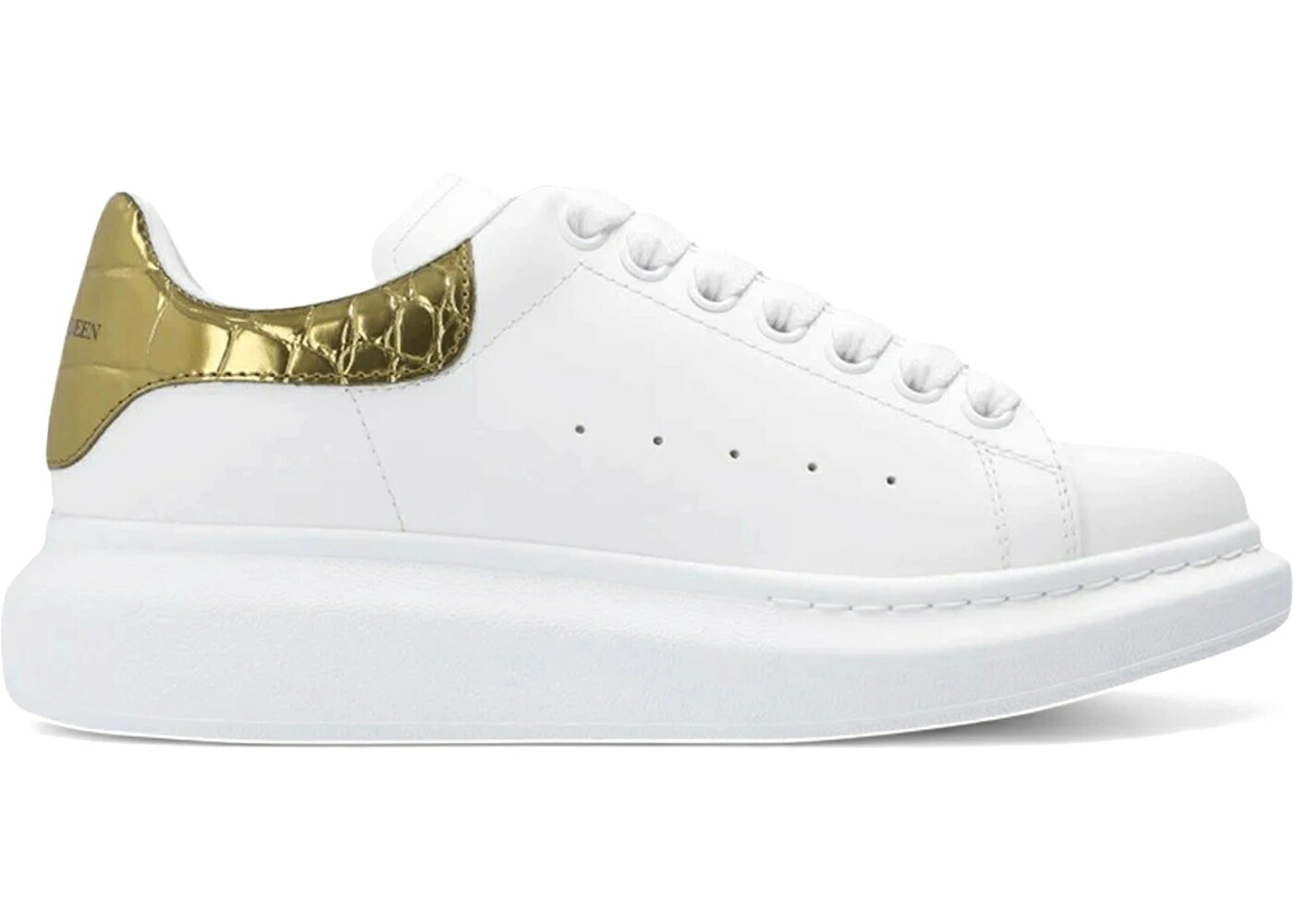 アレキサンダーマックイーン 白色 ホワイト ゴールド ジュニア キッズ ALEXANDER MCQUEEN ALEXANDER MCQUEEN OVERSIZED WHITE GOLD (KIDS) / WHITE GOLD ベビー マタニティ スニーカー|スニケス