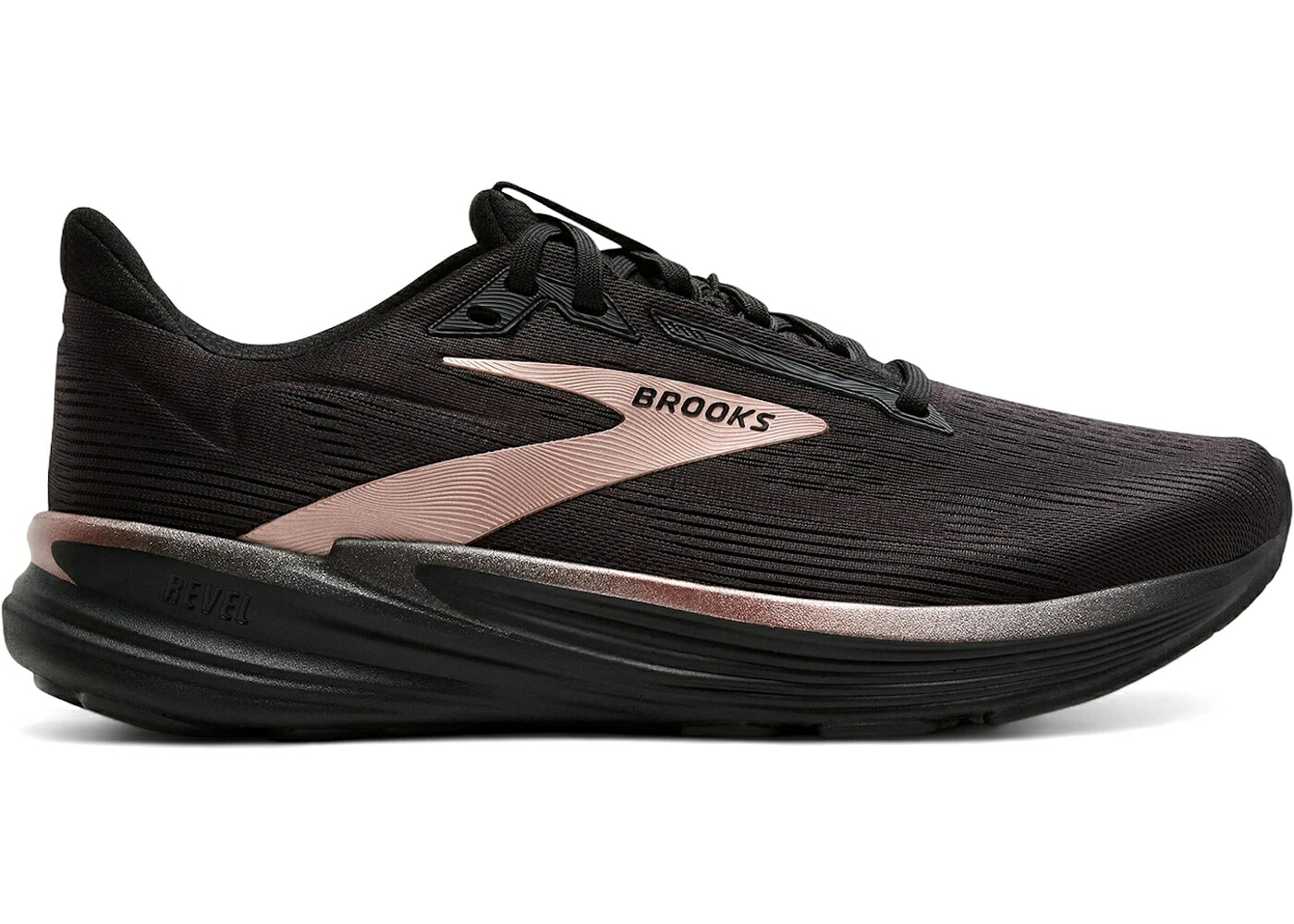 ブルックス 黒色 ブラック ローズ ゴールド WOMEN'S スニーカー レディース BROOKS REVEL 8 BLACK ROSE GOLD (WOMEN'S) / BLACK BLACK ROSE GOLD|スニケス