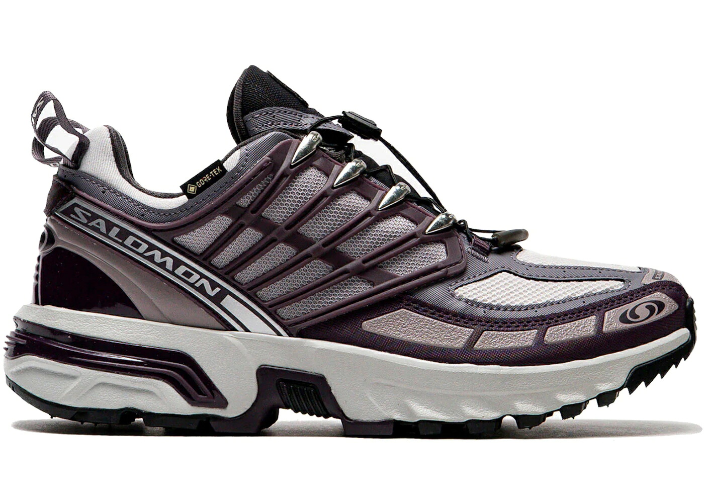 サロモン プロ ゴアテックス 灰色 グレー 紫 バイオレット スニーカー メンズ SALOMON ACS PRO GORE-TEX PLUM PERFECT GREY VIOLET / PLUM PERFECT GULL GREY VIOLET｜スニケス