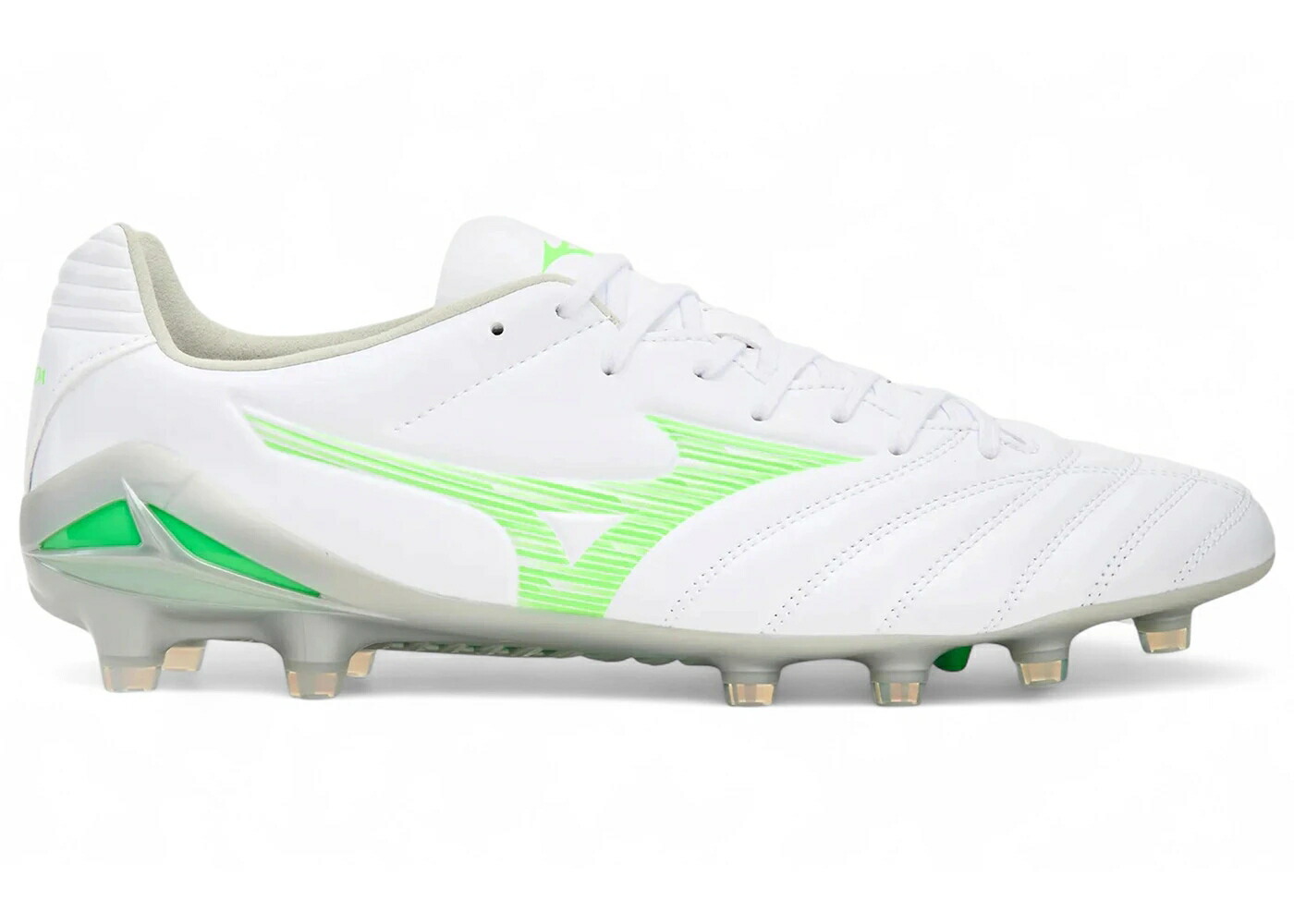 ミズノ ネオ 労働者階級 白いこと 白いこと 緑 緑であること スニーカー メンズ MIZUNO MONARCIDA NEO III PRO MD WHITE NEON GREEN / WHITE NEON GREEN