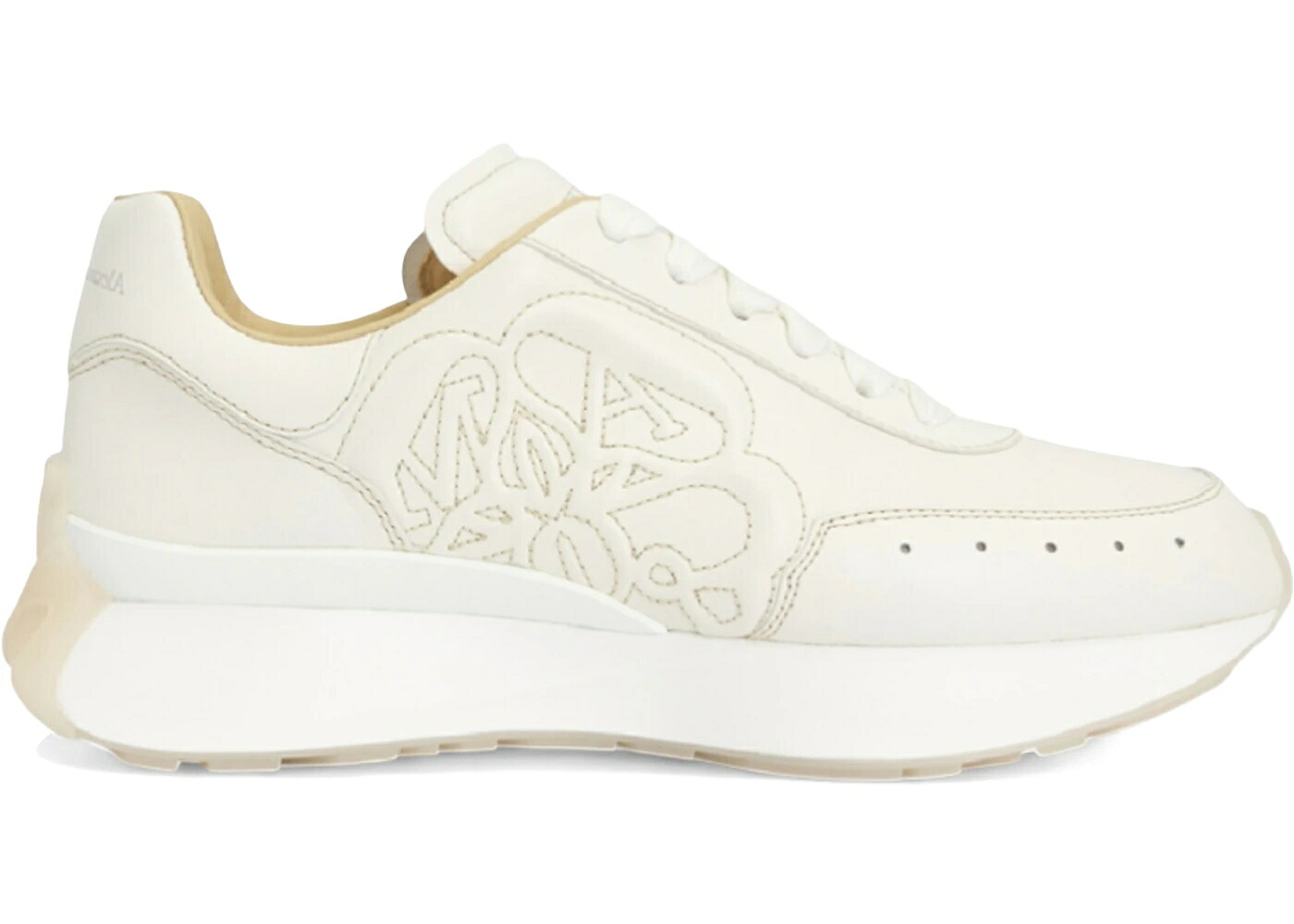 アレキサンダーマックイーン スニーカー メンズ ALEXANDER MCQUEEN ALEXANDER MCQUEEN SPRINT RUNNER EMBROIDERED VANILLA /|スニケス
