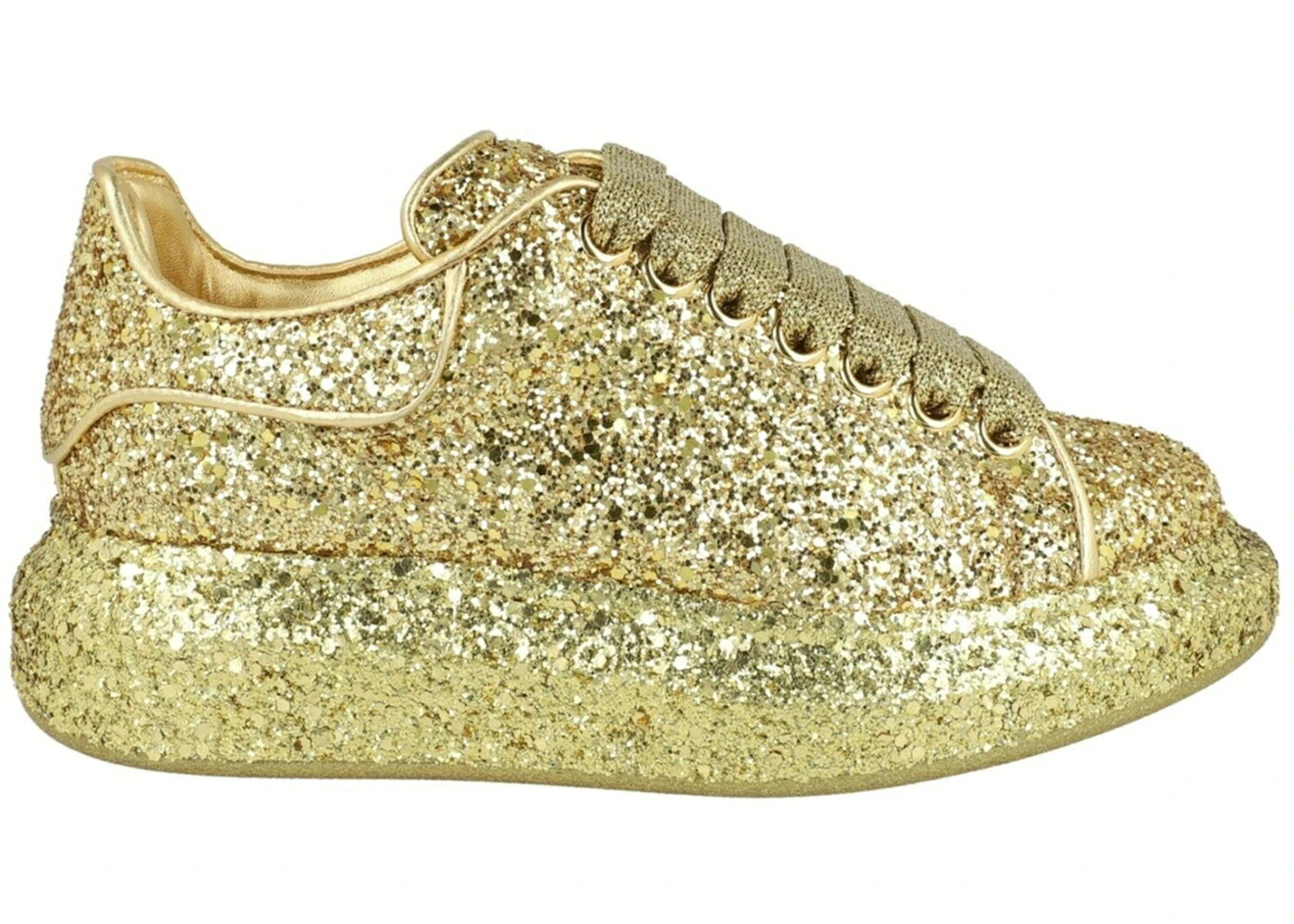 アレキサンダーマックイーン ゴールド WOMEN'S スニーカー レディース ALEXANDER MCQUEEN ALEXANDER MCQUEEN OVERSIZED GLITTER GOLD (WOMEN'S) / GOLD GOLD｜スニケス