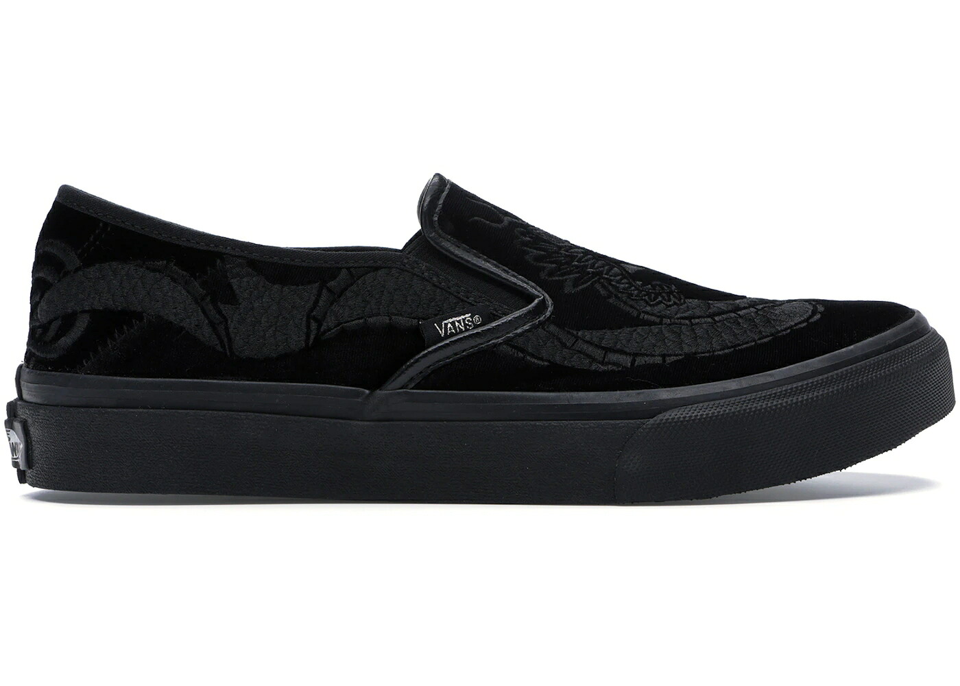 ヴァンズ バンズ スリッポン デラックス ドラゴン 黒色 ブラック スニーカー メンズ VANS SLIP-ON DELUXE DRAGON / BLACK BLACK|スニケス