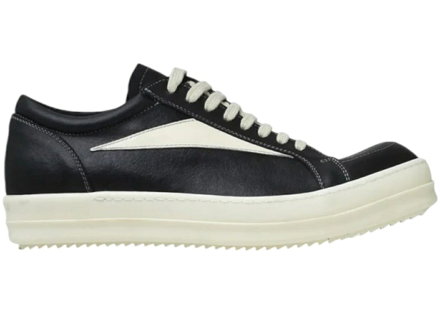 リックオウエンス レザー スニーカー メンズ RICK OWENS RICK OWENS LEATHER JUMBOLACE LOW SNEAKS MILK / MILK MILK MILK|スニケス