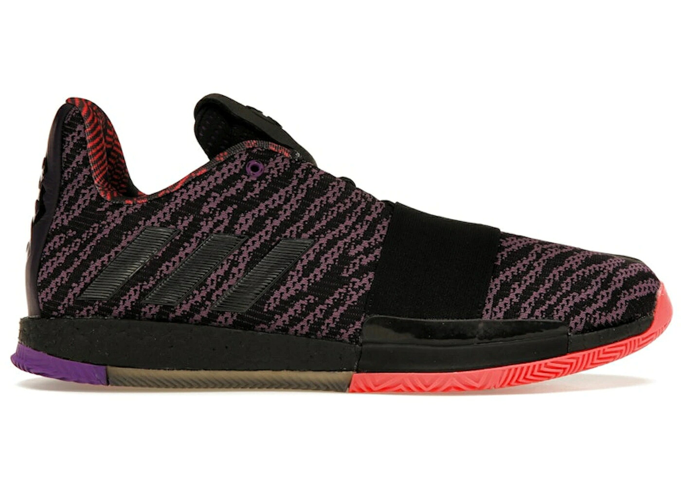 アディダス ハーデン レジェンド 紫 パープル コア 黒色 ブラック VOL. スニーカー メンズ ADIDAS HARDEN 3 LEGEND PURPLE CORE BLACK / LEGEND PURPLE CORE BLACK ACTIVE｜スニケス