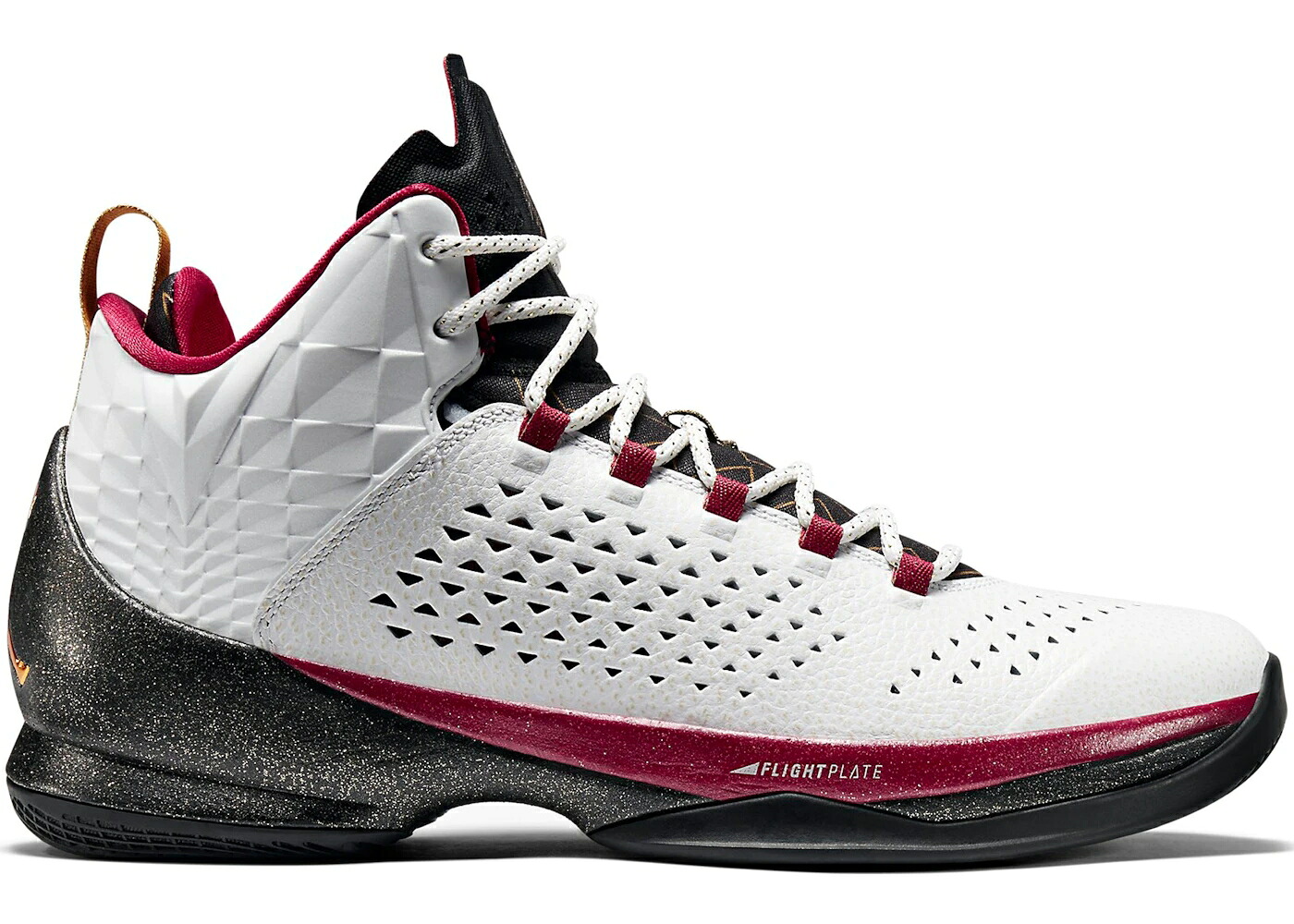 ナイキ ジョーダン メロ 白色 ホワイト 黒色 ブラック カーディナル 赤 レッド 銅 ブロンズ スニーカー メンズ JORDAN MELO M11 X-MAS (2014) / WHITE BLACK CARDINAL RED BRONZE｜スニケス