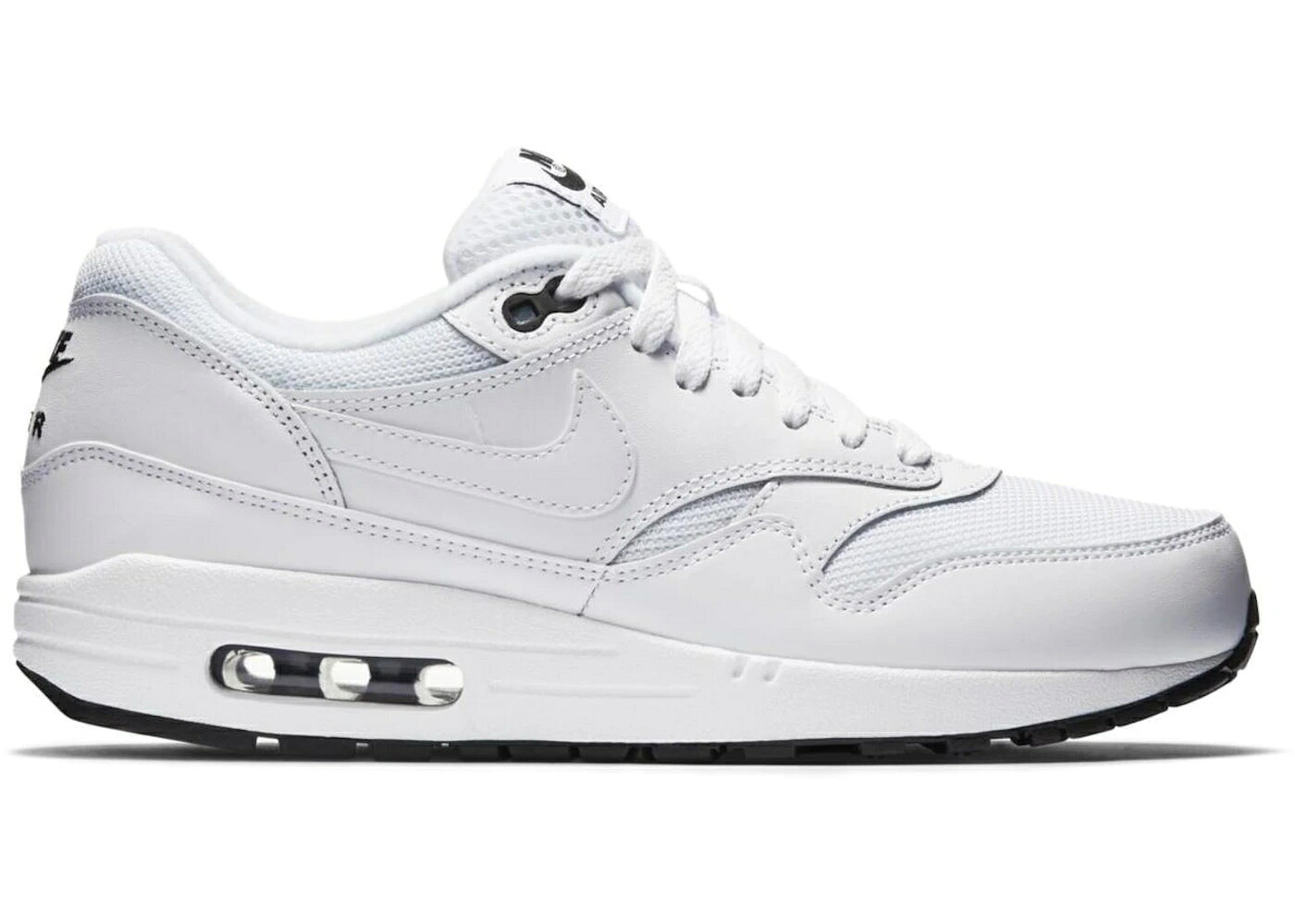 ナイキ マックス 白色 ホワイト 黒色 ブラック エアマックス スニーカー メンズ NIKE AIR MAX 1 WHITE BLACK / WHITE WHITE BLACK｜スニケス