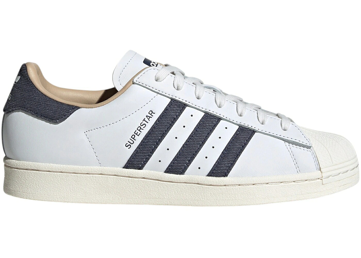 アディダス スーパースター デニム 白色 ホワイト スニーカー メンズ ADIDAS SUPERSTAR DENIM PACK WHITE / CLOUD WHITE SUPPLIER COLOUR｜スニケス