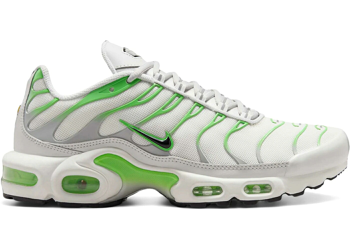 ナイキ マックス 緑 グリーン ストライク 黒色 ブラック 白色 ホワイト エアマックスプラス WOMEN'S スニーカー レディース NIKE AIR MAX PLUS PHOTON DUST GREEN STRIKE (WOMEN'S) / PHOTON DUST BLACK SUMMIT WHITE｜スニケス 47,700円