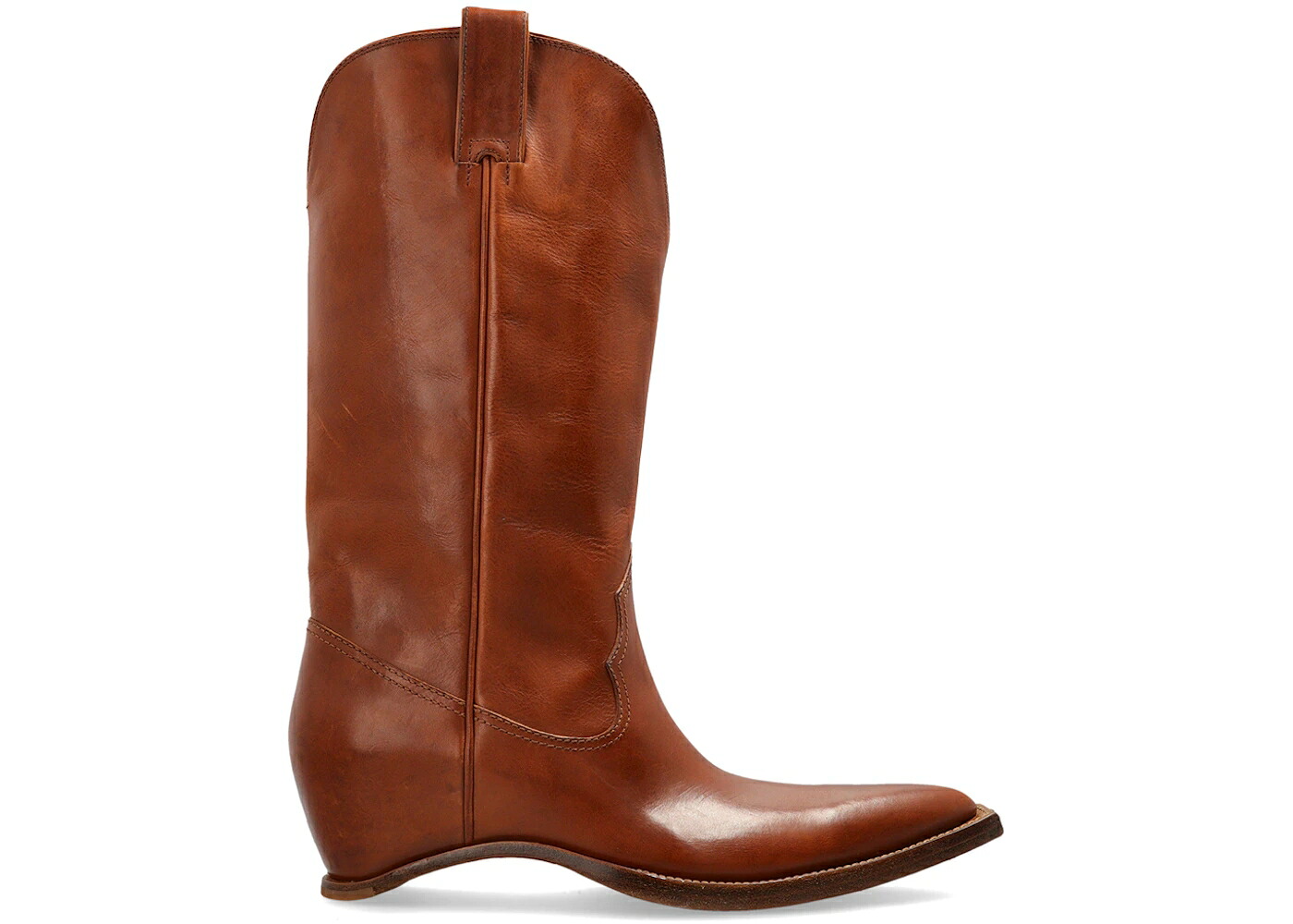 メゾンマルジェラ ウェスタン レザー ブーツ WOMEN'S スニーカー レディース MAISON MARGIELA MAISON MARGIELA HEEL-LESS WESTERN LEATHER BOOT COGNAC (WOMEN'S) /｜スニケス 252,225円