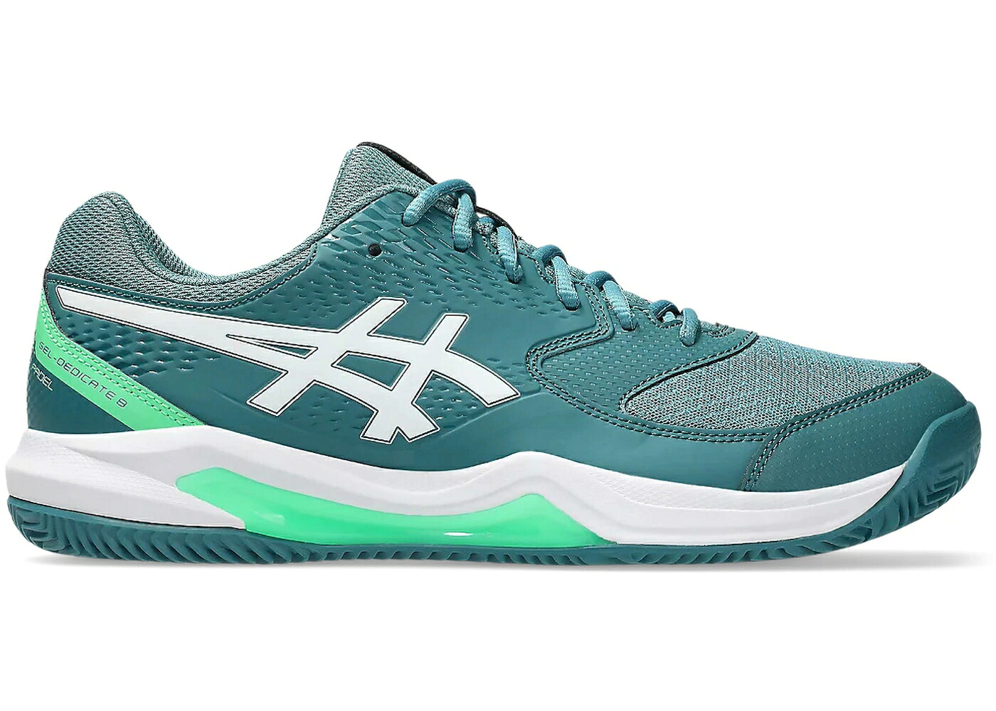 アシックス 白色 ホワイト スニーカー メンズ ASICS GEL-DEDICATE 8 PADEL MISTY PINE WHITE / MISTY PINE WHITE|スニケス