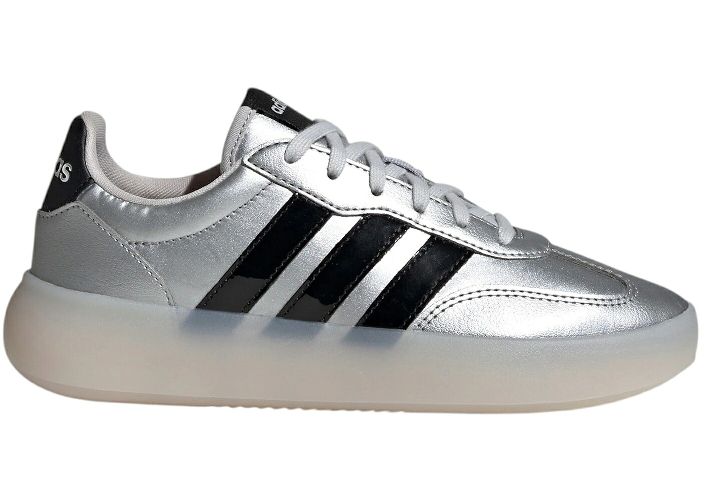 アディダス 銀色 シルバー 黒色 ブラック コア ジュニア キッズ ADIDAS BARREDA DECODE SILVER METALLIC BLACK (GS) / SILVER METALLIC CORE BLACK CHALK ベビー マタニティ スニーカー｜スニケス