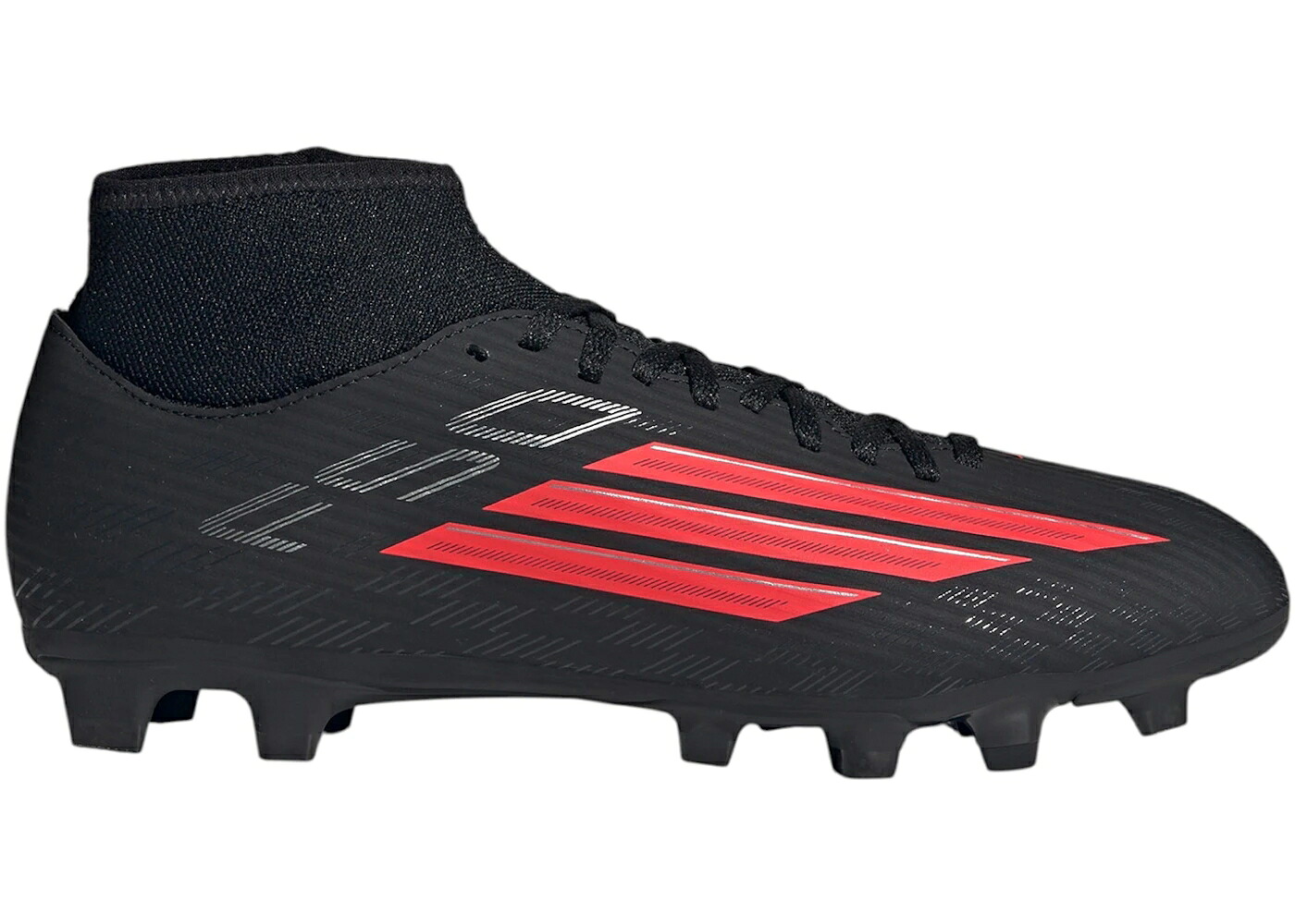 アディダス クラブ ミッド コア 黒色 ブラック 赤 レッド スニーカー メンズ ADIDAS F50 CLUB MID CUT FG/MG IMMORTAL DNA PACK / CORE BLACK LUCID RED CORE BLACK｜スニケス