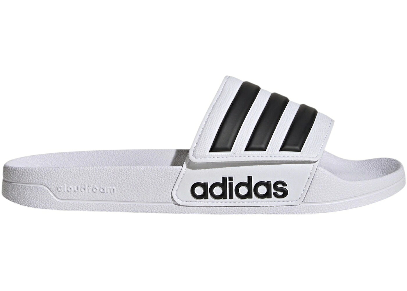 アディダス アディレッタ 白色 ホワイト 黒色 ブラック コア シャワーサンダルS スニーカー メンズ ADIDAS ADILETTE SHOWER SLIDES WHITE BLACK / CLOUD WHITE CORE BLACK CLOUD｜スニケス
