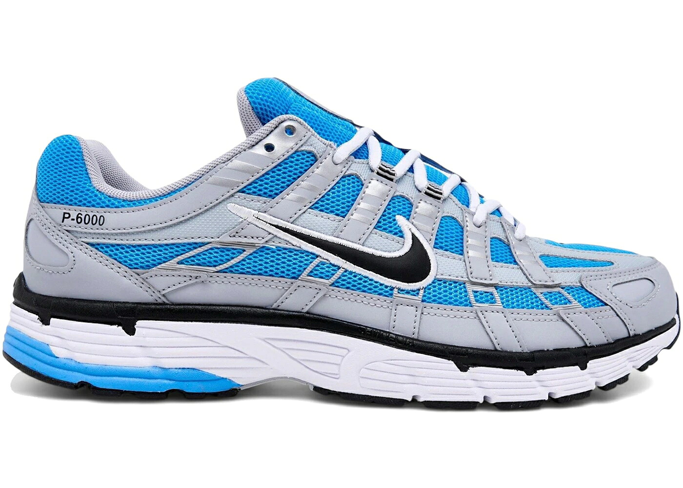 ナイキ 灰色 グレー 青色 ブルー 黒色 ブラック スニーカー メンズ NIKE P-6000 WOLF GREY UNIVERSITY BLUE / WOLF GREY UNIVERSITY BLUE BLACK｜スニケス