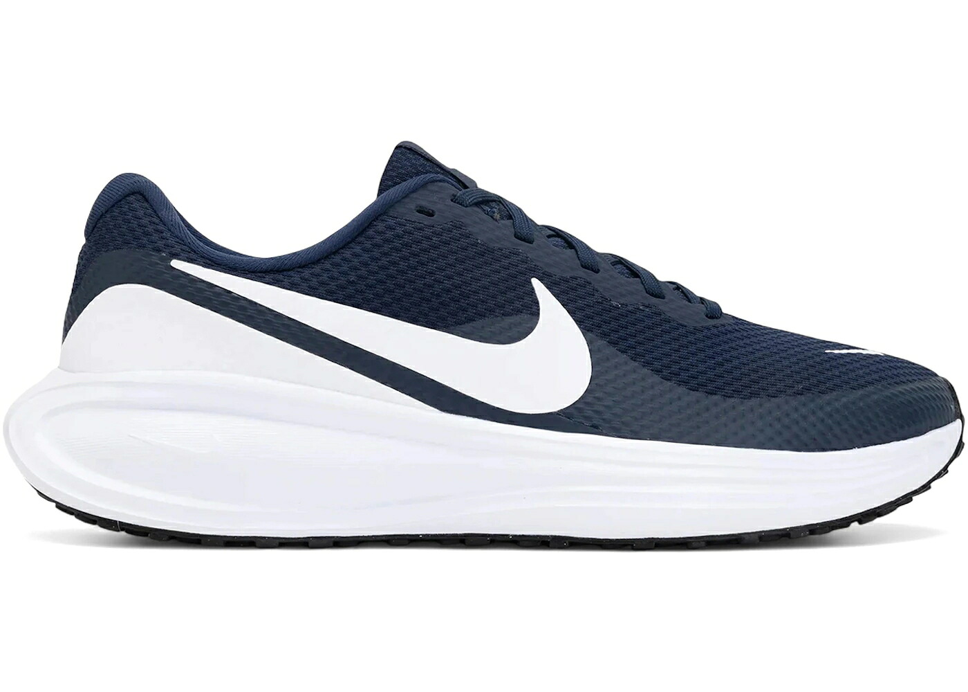 ナイキ レボリューション 紺色 ネイビー 白色 ホワイト 黒色 ブラック ピュア スニーカー メンズ NIKE REVOLUTION 8 MIDNIGHT NAVY WHITE / MIDNIGHT NAVY WHITE BLACK PURE｜スニケス