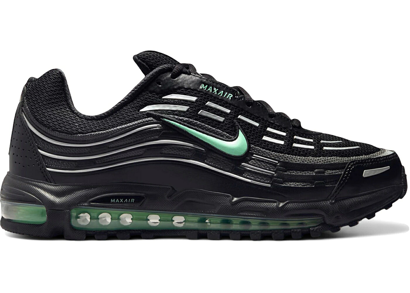 ナイキ マックス 黒色 ブラック 銀色 シルバー エアマックス 2.5 スニーカー メンズ NIKE AIR MAX TL BLACK MINT FOAM / BLACK MINT FOAM METALLIC SILVER|スニケス