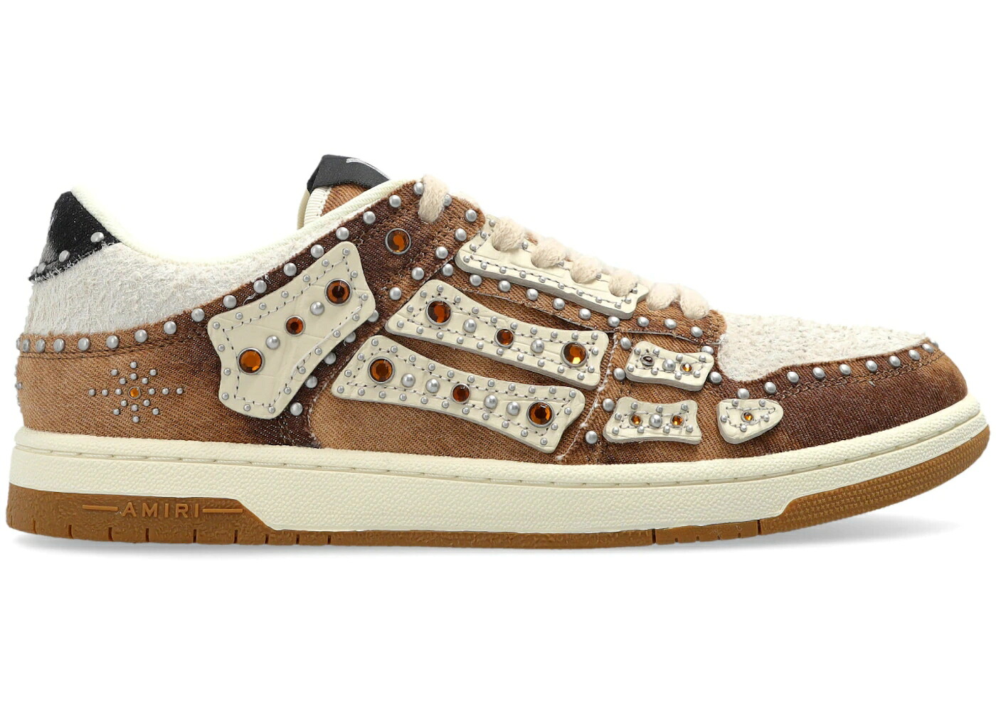 アミリ 茶色 ブラウン スニーカー メンズ AMIRI SKEL TOP LOW STUD DARK BROWN / DARK BROWN｜スニケス
