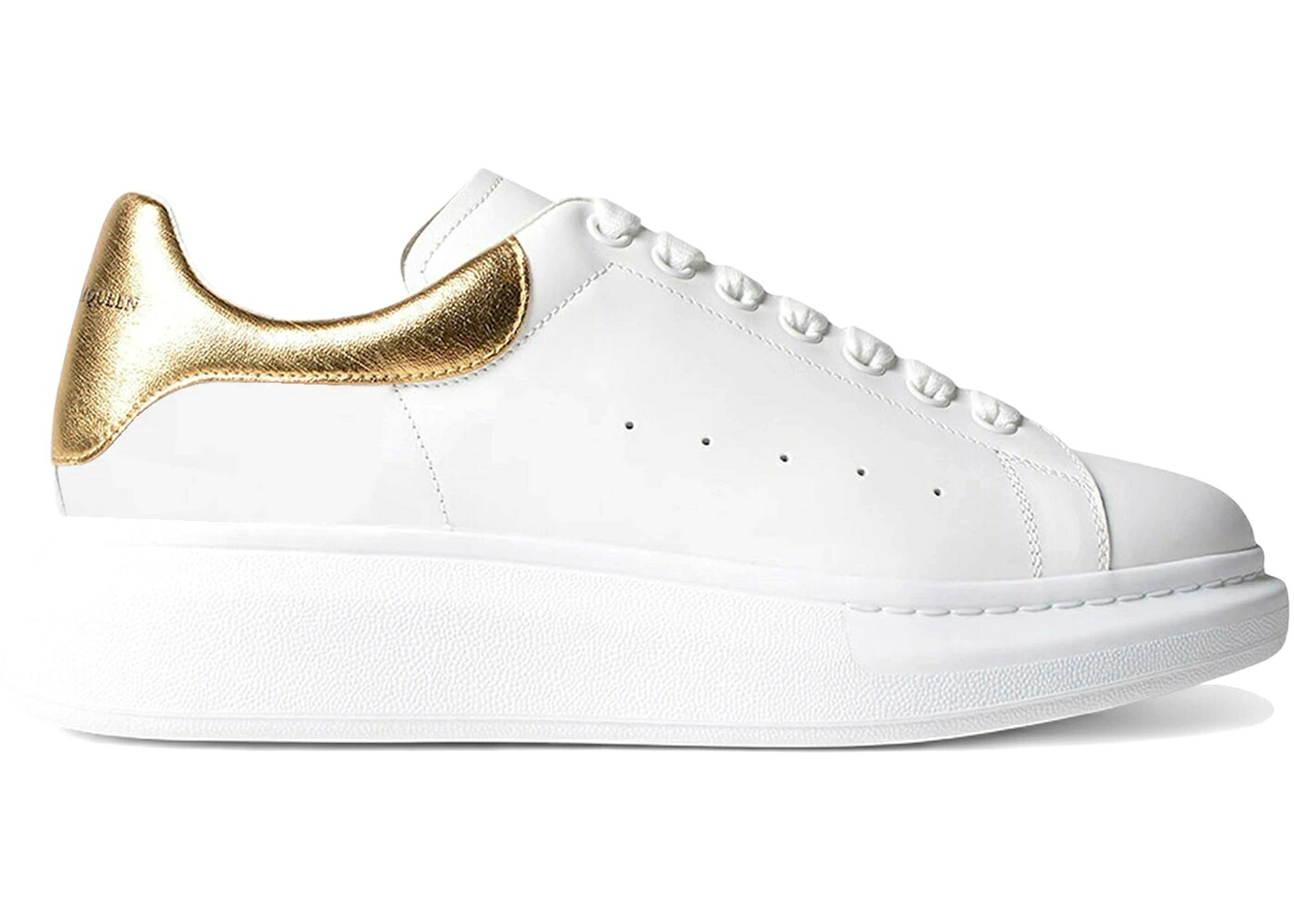 アレキサンダーマックイーン 白色 ホワイト ゴールド スニーカー メンズ ALEXANDER MCQUEEN ALEXANDER MCQUEEN OVERSIZED WHITE LIGHT GOLD / WHITE LIGHT GOLD｜スニケス
