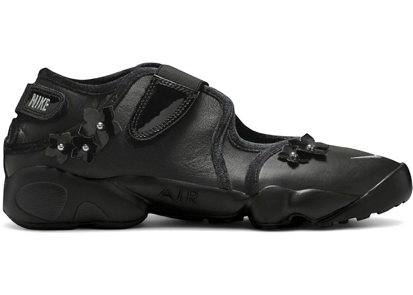 ナイキ リフト 黒色 ブラック 灰色 グレー 銀色 シルバー エア WOMEN'S スニーカー レディース NIKE AIR RIFT BLACK FLOWERS (WOMEN'S) / BLACK WOLF GREY METALLIC SILVER｜スニケス