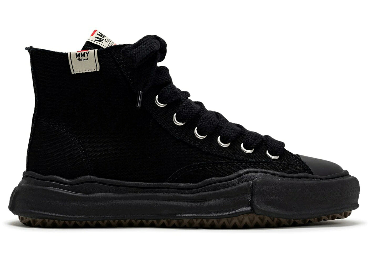 メゾン ミハラヤスヒロ ハイ 黒色 ブラック スニーカー メンズ MAISON MIHARA YASUHIRO MAISON MIHARA YASUHIRO PETERSON OG SOLE CANVAS HIGH TRIPLE BLACK / BLACK BLACK｜スニケス