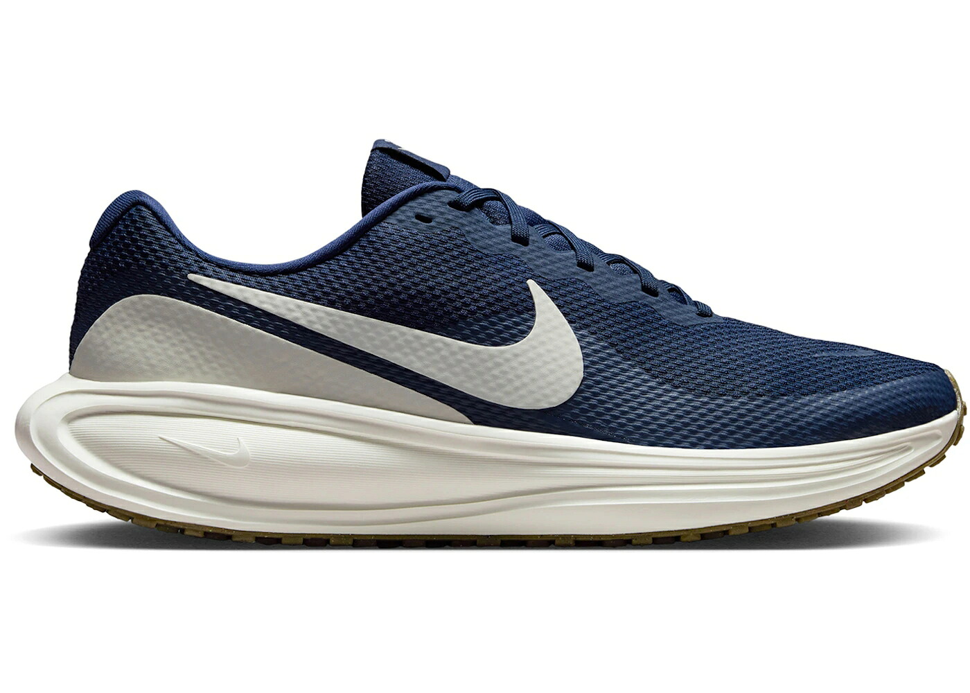 ナイキ レボリューション 紺色 ネイビー 茶色 ブラウン スニーカー メンズ NIKE REVOLUTION 8 MIDNIGHT NAVY GUM / MIDNIGHT NAVY GUM MEDIUM BROWN｜スニケス