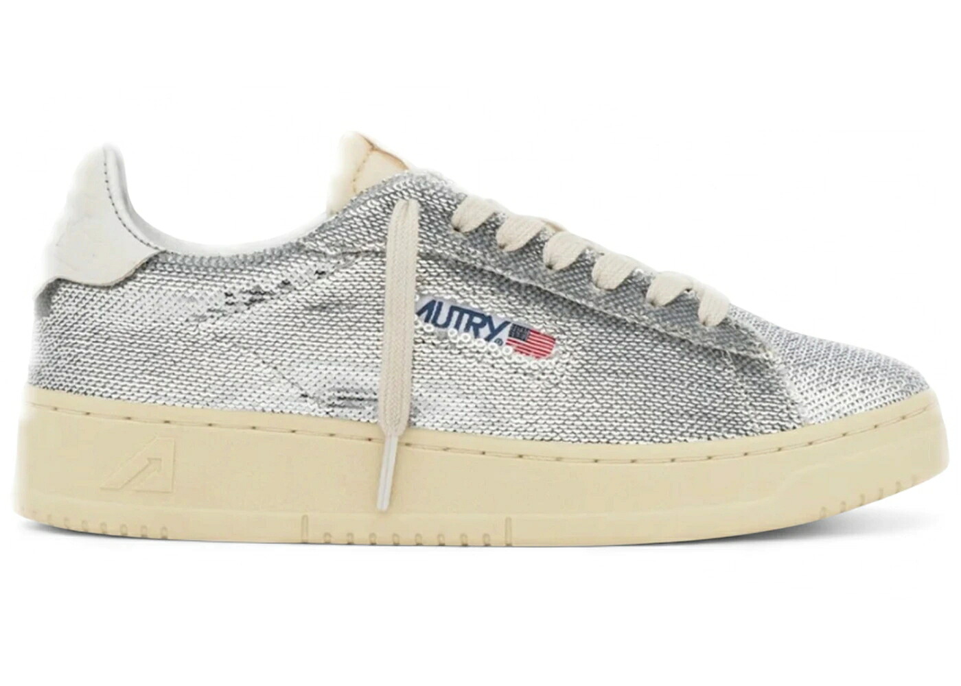 ダラス 銀色 シルバー 白色 ホワイト スニーカー レディース AUTRY DALLAS LOW SPARKLING SILVER WHITE SEQUINS / SILVER SEQUINS WHITE|スニケス