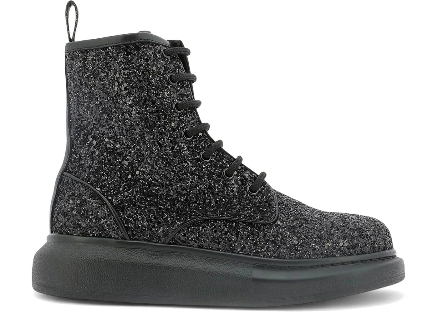 アレキサンダーマックイーン ハイブリッド ブーツ 黒色 ブラック WOMEN'S スニーカー レディース ALEXANDER MCQUEEN ALEXANDER MCQUEEN HYBRID ANKLE BOOTS BLACK GLITTER (WOMEN'S) /｜スニケス
