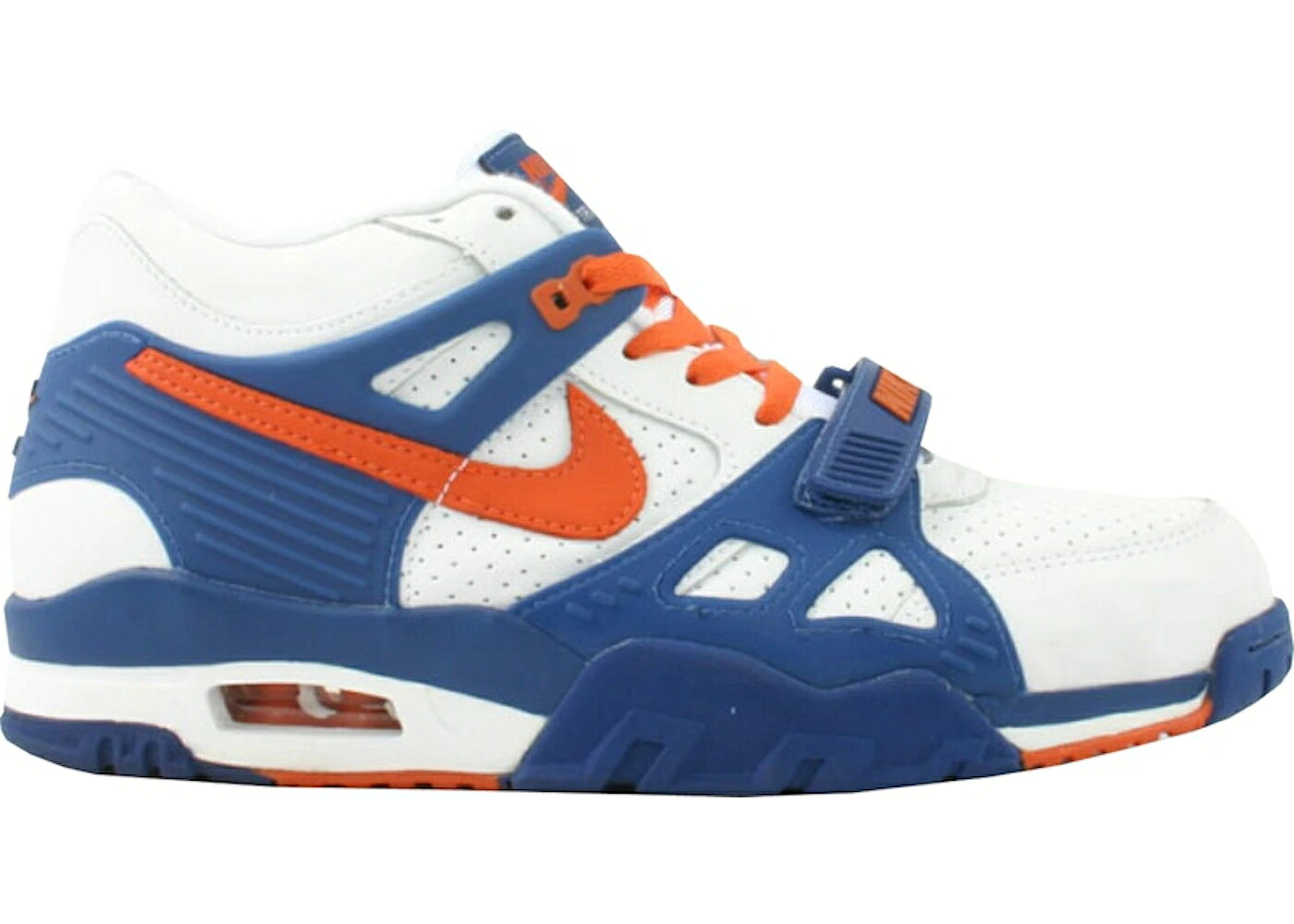 ナイキ トレーナー ニックス 白色 ホワイト 橙 オレンジ 青色 ブルー エアトレーナー スニーカー メンズ NIKE AIR TRAINER 3 KNICKS / WHITE ORANGE BLAZE BLUE RIBBON｜スニケス