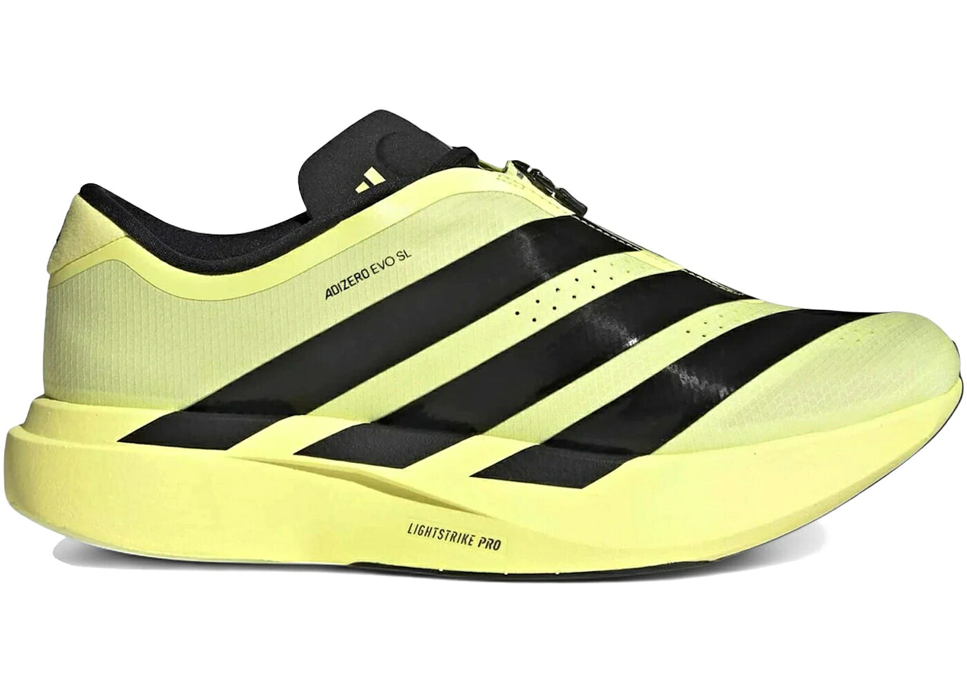 アディダス アディゼロ 黒色 ブラック コア スニーカー メンズ ADIDAS ADIZERO EVO SL ZIP FROZEN LEMON BLACK / FROZEN LEMON CORE BLACK IRON|スニケス