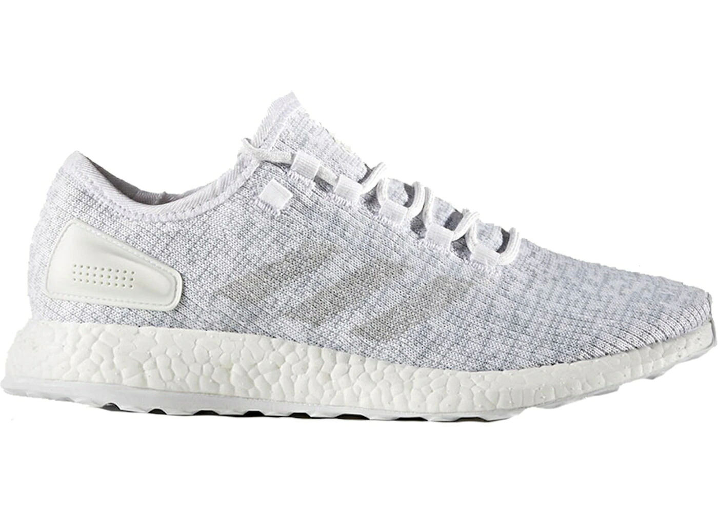 アディダス 白色 ホワイト 灰色 グレー スニーカー メンズ ADIDAS PUREBOOST 2017 RUNNING WHITE / RUNNING WHITE CLEAR GREY RUNNING｜スニケス