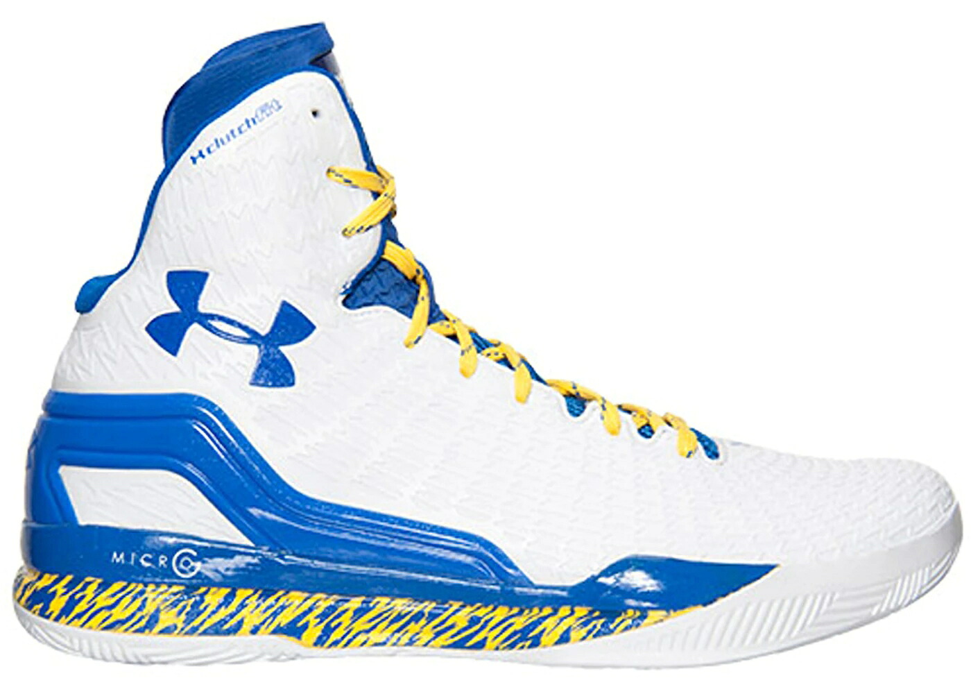 ウォリアーズ 白色 ホワイト アンダーアーマー スニーカー メンズ UNDER ARMOUR UA CLUTCHFIT DRIVE WARRIORS HOME / WHITE TAXI ROYAL｜スニケス