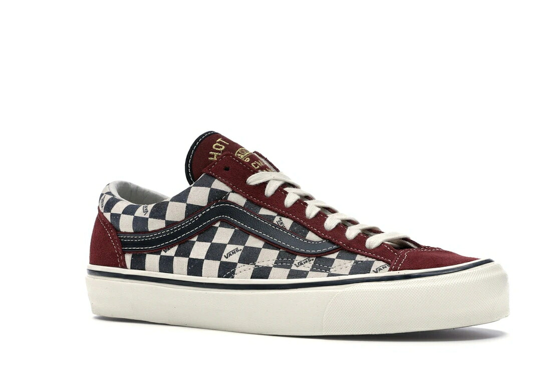 ヴァンズ バンズ ロサンゼルス 茶色 ブラウン スニーカー メンズ VANS STYLE 36 HOT ROD LA / MADDER BROWN CHECKERBOARD|スニケス