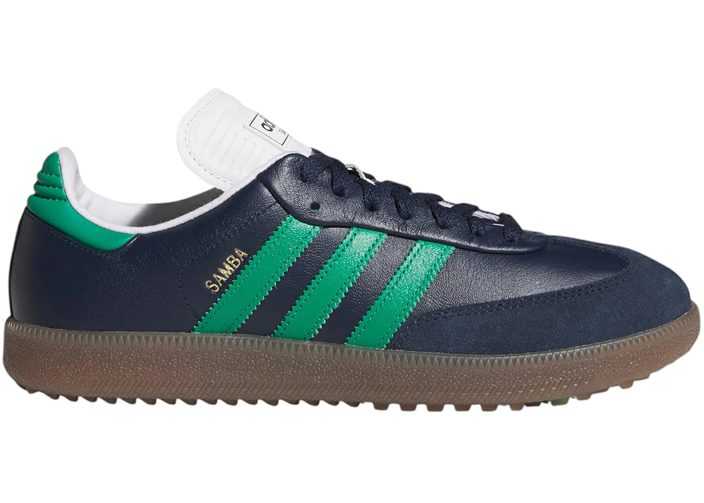 アディダス サンバ ゴルフ ナイト 藍色 インディゴ コート 緑 グリーン スニーカー メンズ ADIDAS SAMBA SPIKELESS GOLF NIGHT INDIGO COURT GREEN / NIGHT INDIGO COURT GREEN CLOUD|スニケス