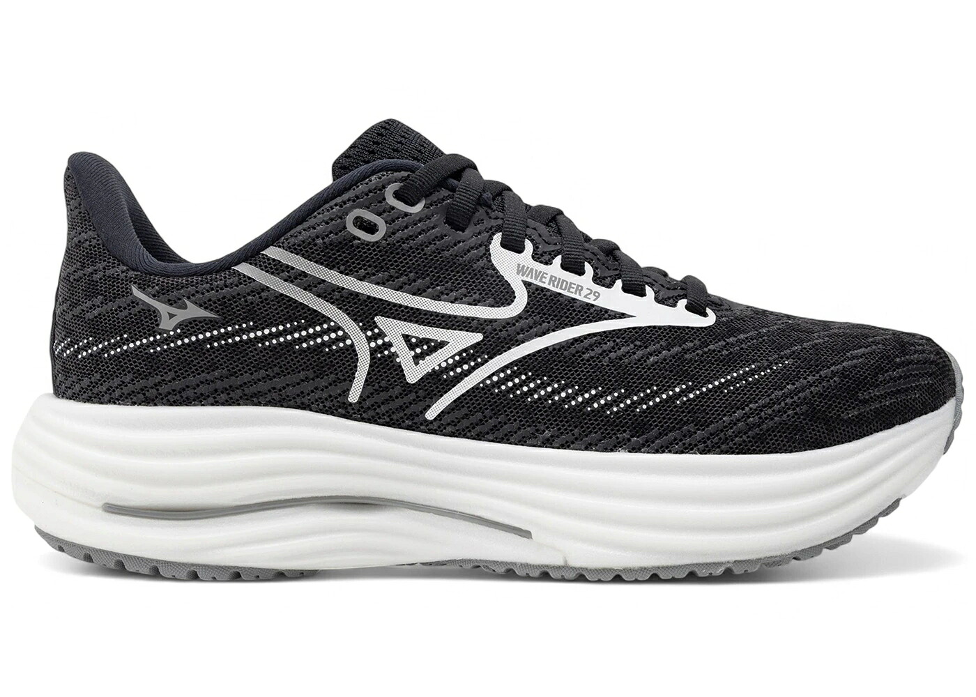 ミズノ ウェーブ ウェイブ 黒色 ブラック 砂色 サンド 白色 ホワイト WOMEN'S スニーカー レディース MIZUNO WAVE RIDER 29 BLACK SAND WHITE (WOMEN'S) / BLACK SAND WHITE BLACK|スニケス