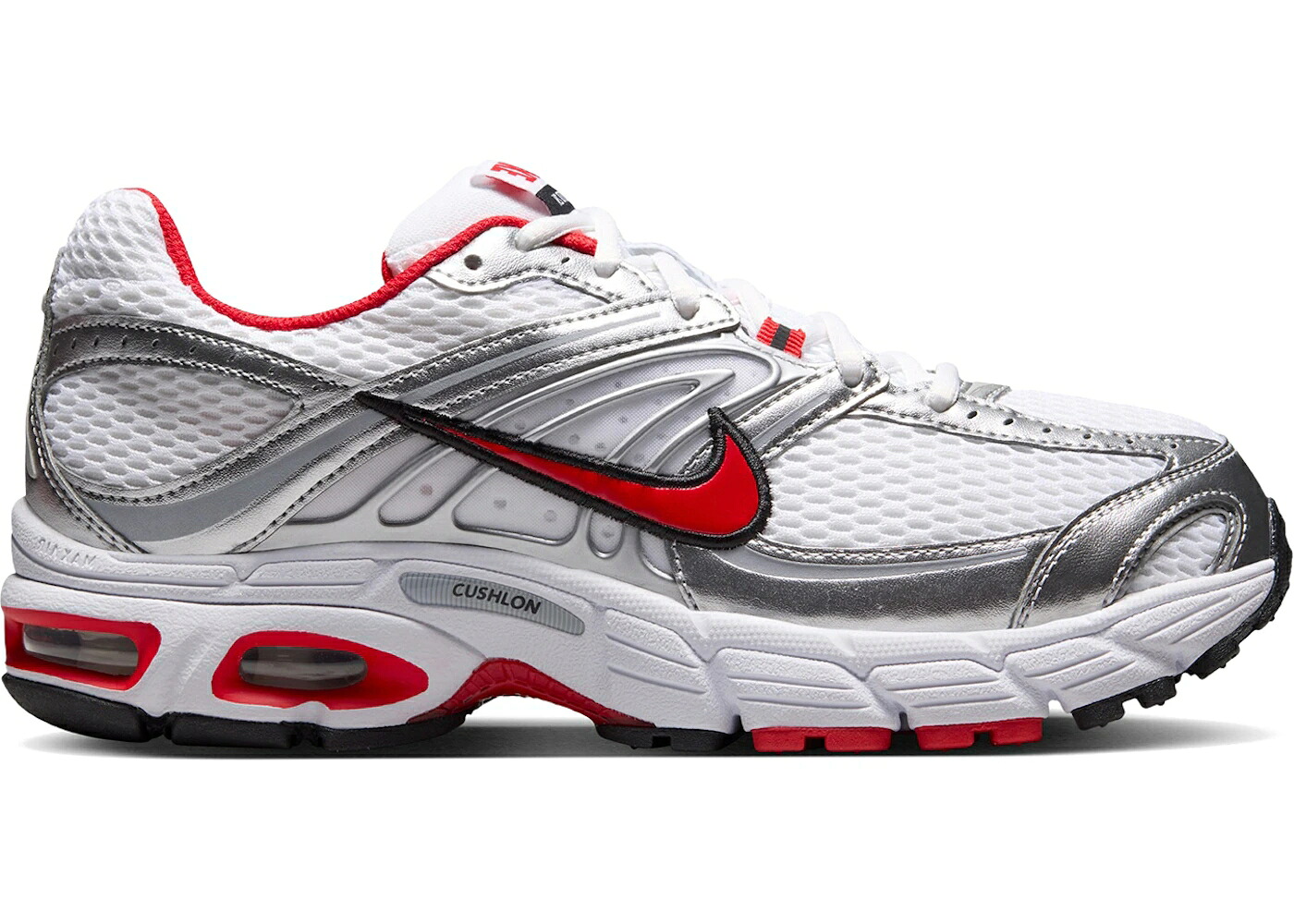 ナイキ マックス 白色 ホワイト 銀色 シルバー 赤 レッド 黒色 ブラック エアマックス WOMEN'S スニーカー レディース NIKE AIR MAX MOTO 2K WHITE METALLIC SILVER RED (WOMEN'S) / WHITE METALLIC SILVER BLACK｜スニケス