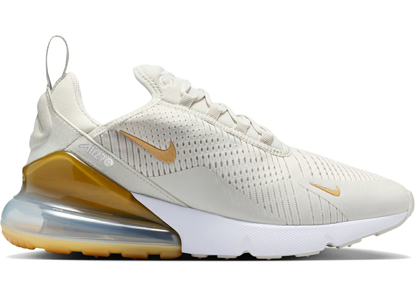 ナイキ マックス ゴールド 白色 ホワイト エアマックス WOMEN'S スニーカー レディース NIKE AIR MAX 270 LIGHT BONE METALLIC GOLD (WOMEN'S) / LIGHT BONE WHITE METALLIC GOLD|スニケス