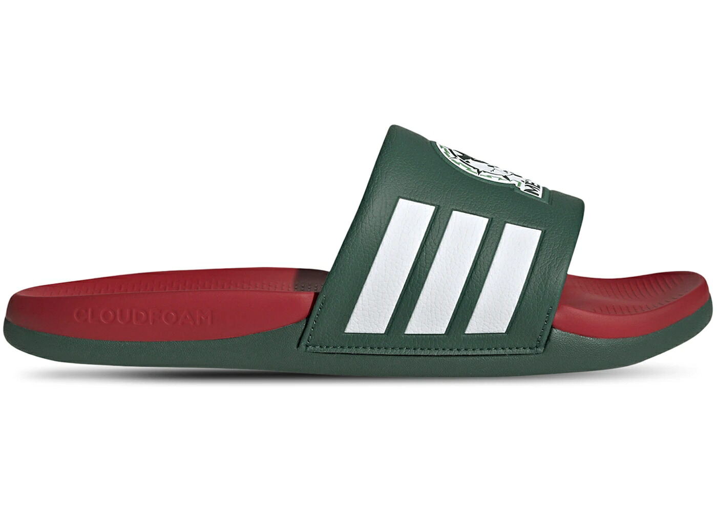 アディダス アディレッタ メキシコ 緑 グリーン 白色 ホワイト スニーカー メンズ ADIDAS ADILETTE COMFORT SLIDES FIFA WORLD CUP 2026 MEXICO / BOLD GREEN CLOUD WHITE BETTER｜スニケス