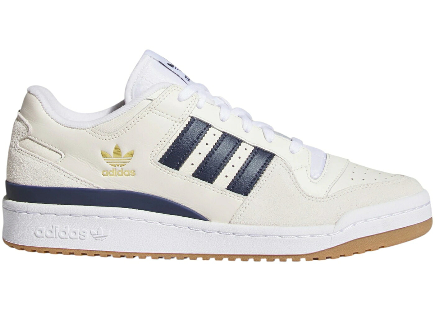 アディダス フォーラム 白色 ホワイト 紺色 ネイビー スニーカー メンズ ADIDAS FORUM LOW CHALK WHITE COLLEGIATE NAVY / CHALK WHITE COLLEGIATE NAVY｜スニケス