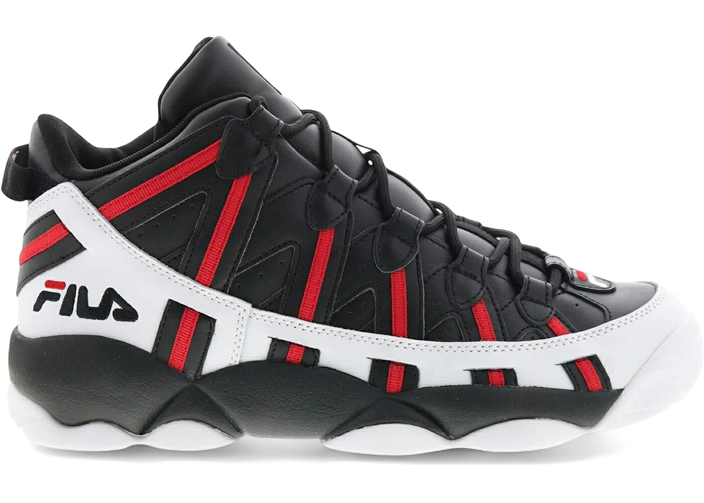 フィラ スタックハウス 白色 ホワイト 黒色 ブラック 赤 レッド スニーカー メンズ FILA STACKHOUSE SPAGHETTI WHITE BLACK RED / WHITE BLACK RED｜スニケス