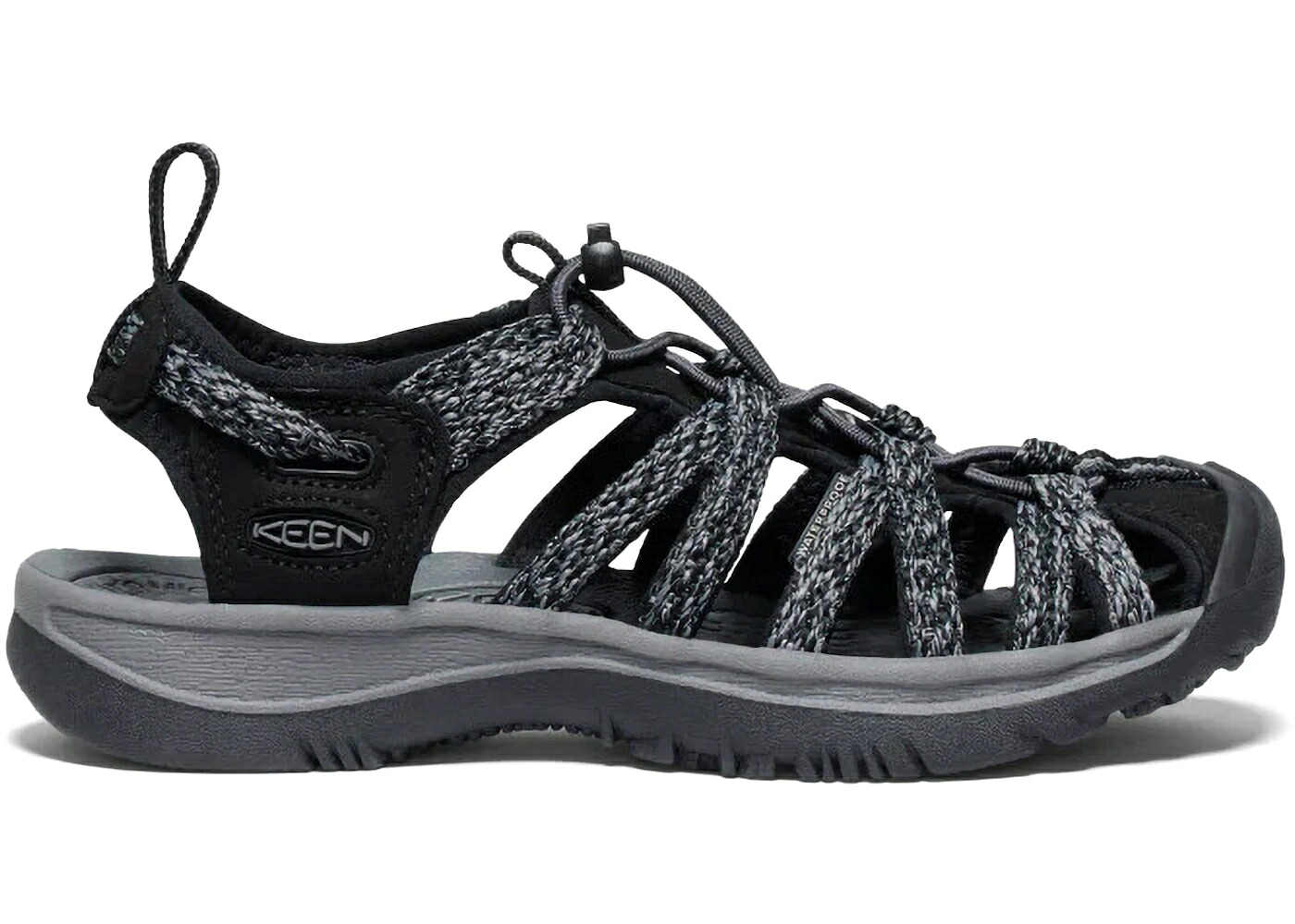 キーン サンダル 銀色 スチール 灰色 グレー 黒色 ブラック WOMEN'S スニーカー レディース KEEN WHISPER SANDALS BLAC STEEL GREY (WOMEN'S) / BLACK STEEL GREY｜スニケス 47,700円