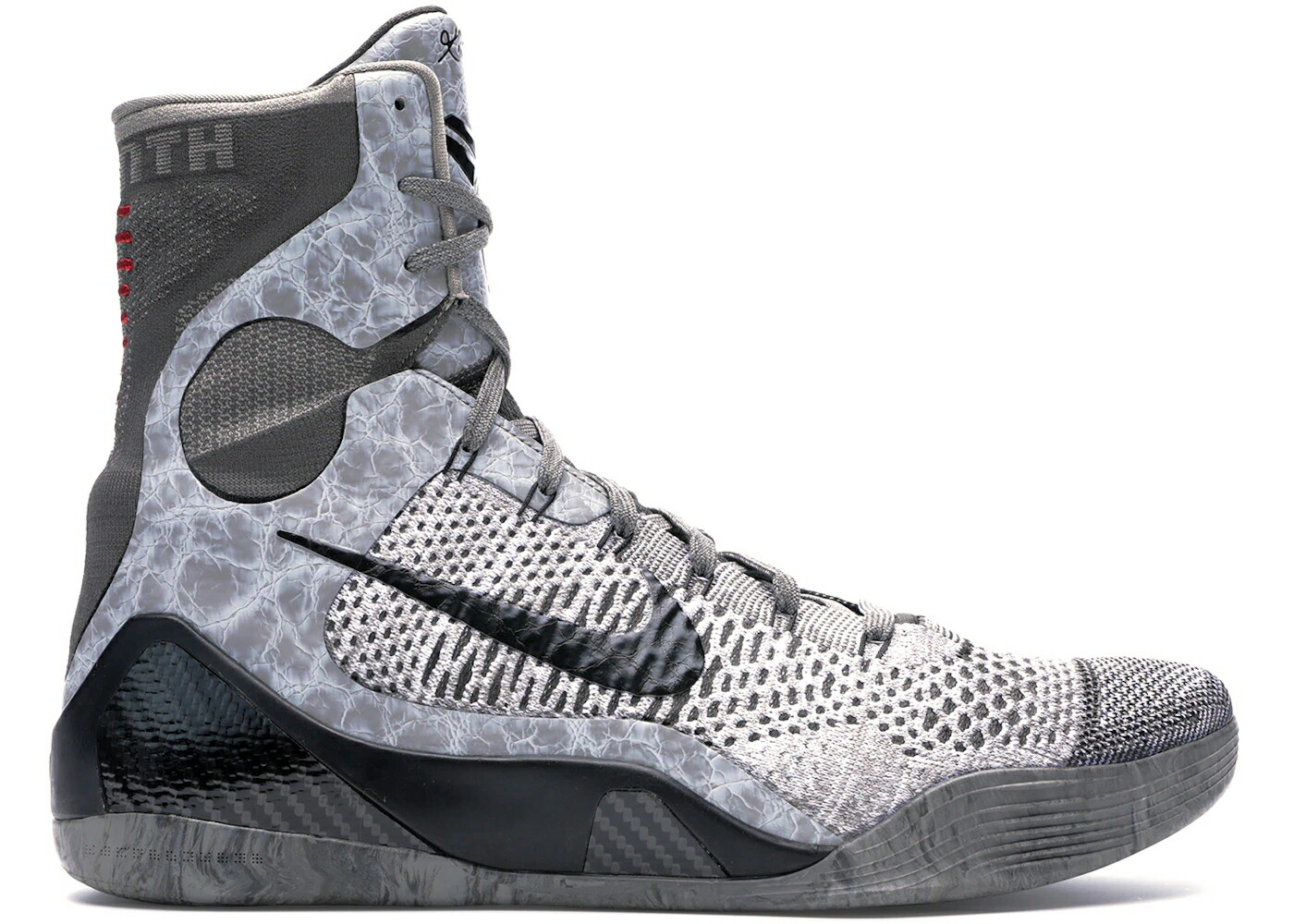ナイキ コービー エリート 灰色 グレー 黒色 ブラック スニーカー メンズ NIKE KOBE 9 ELITE DETAIL / BASE GREY BLACK